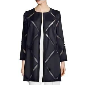 Milly Black Diamond Fill Mid-Length Jacket